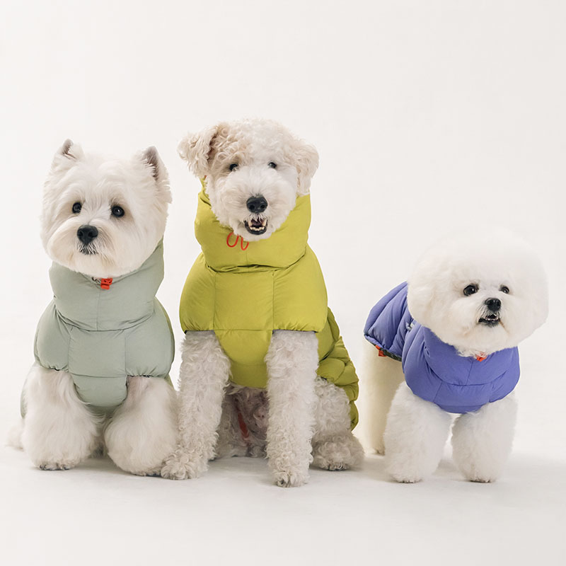 바잇미 LATTA 강아지패딩 강아지겨울옷 패딩조끼 애견 라임