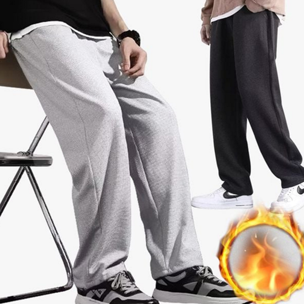 데일리 남자 기모 바지 밴딩 남성 와이드 팬츠 트레이닝 루즈핏 - 상품 이미지