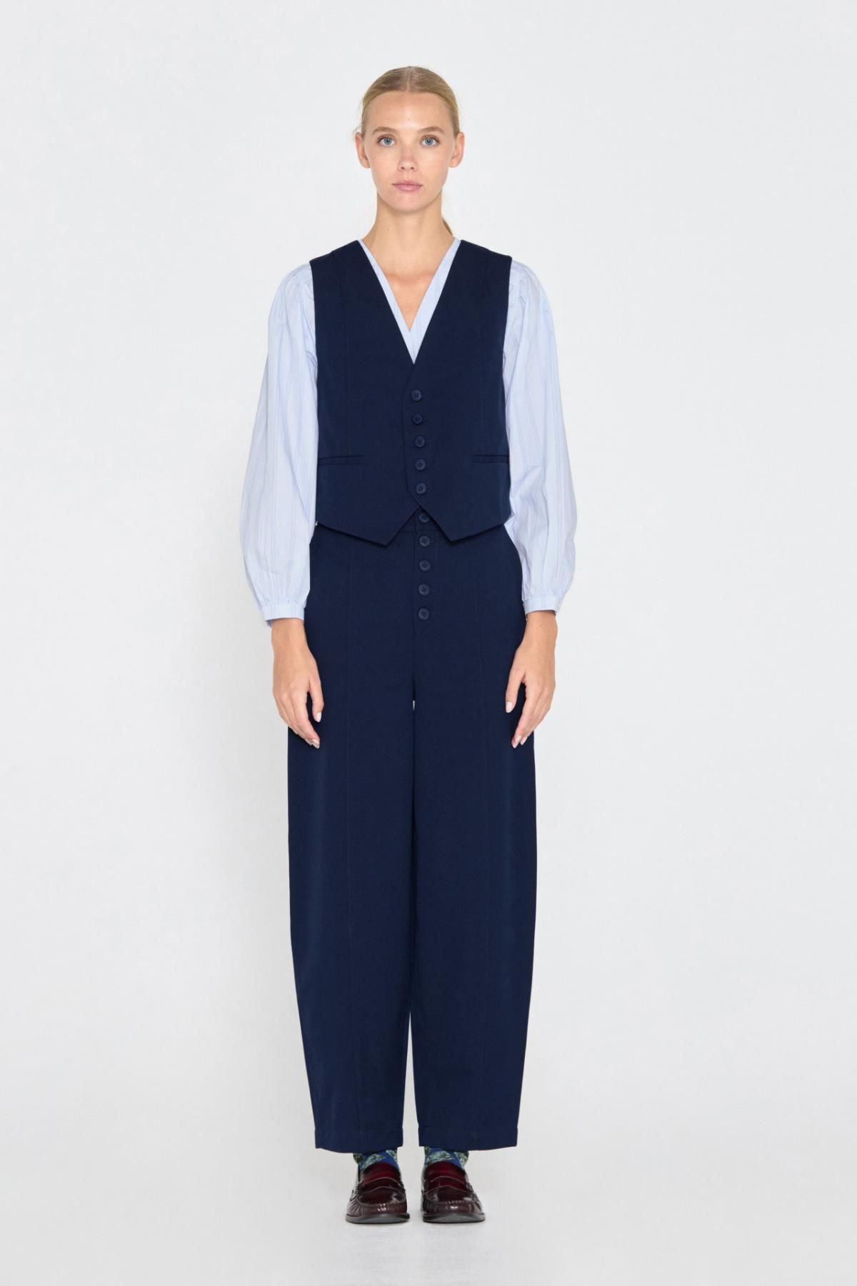타이니코튼 클래식 네이비 울 베스트 AW24-645107 ONE COLOR - 상세 이미지 4