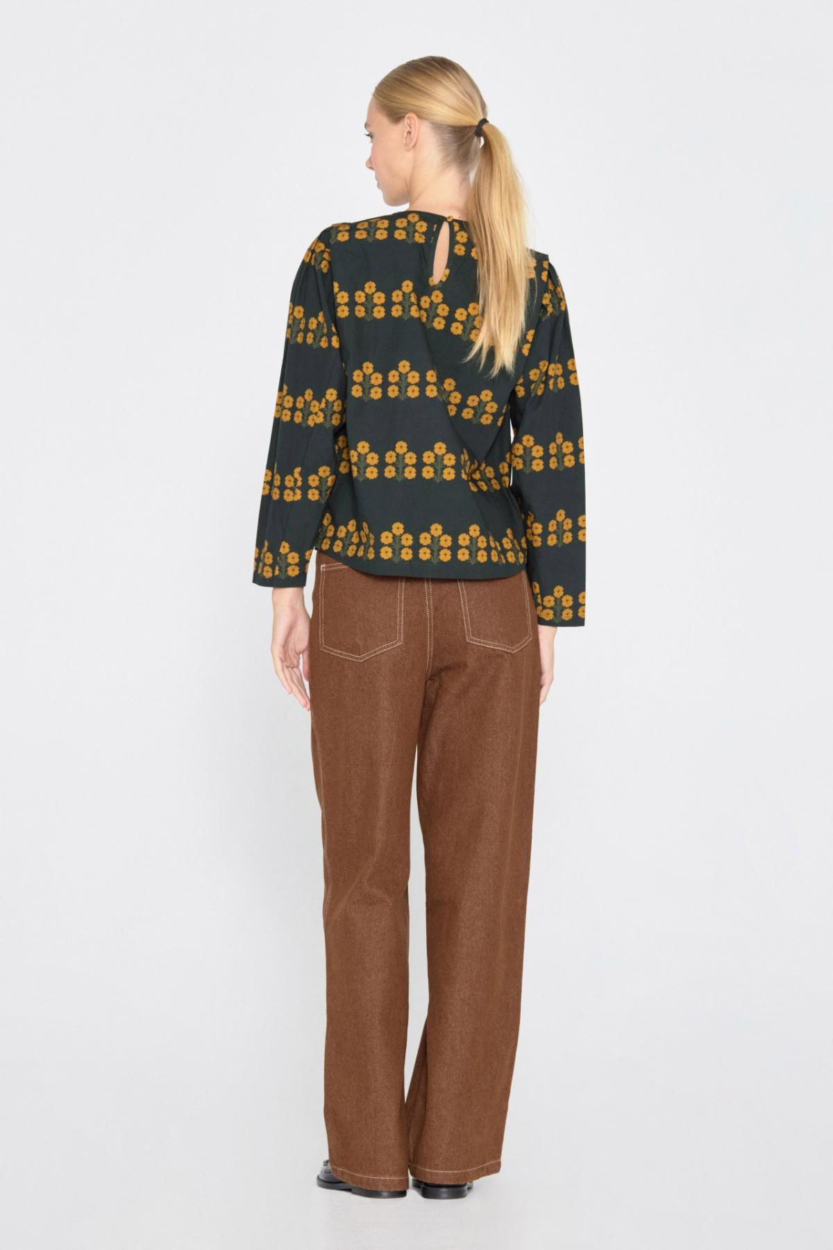 타이니코튼 플라워 패턴 유니크 블라우스 AW24-725P81 ONE COLOR - 상세 이미지 5