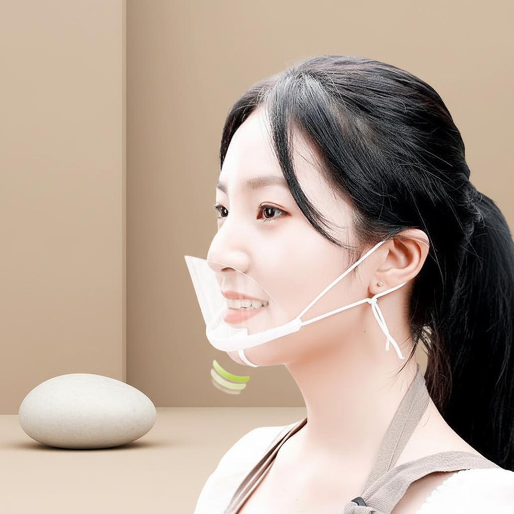 투명 위생 마스크 플라스틱 조리용 10개 - 상품 이미지