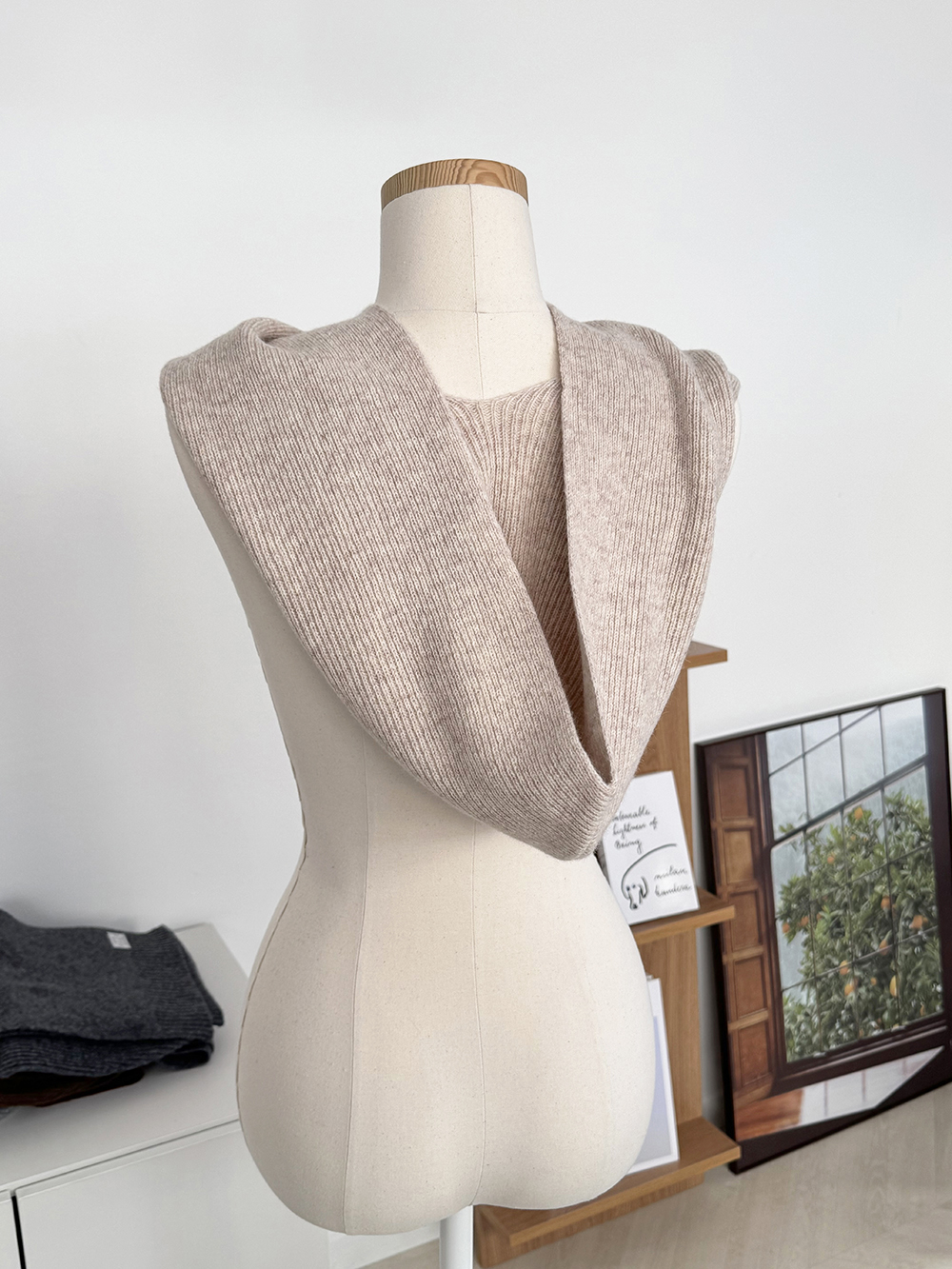 울100머플러 후드머플러 어부바 니트머플러 모자목도리 바라클라바목도리 후드숄