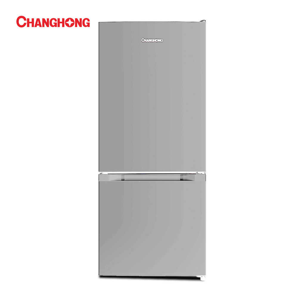 창홍 소형 미니 냉장고 2도어 원룸 가정용 실버 117L