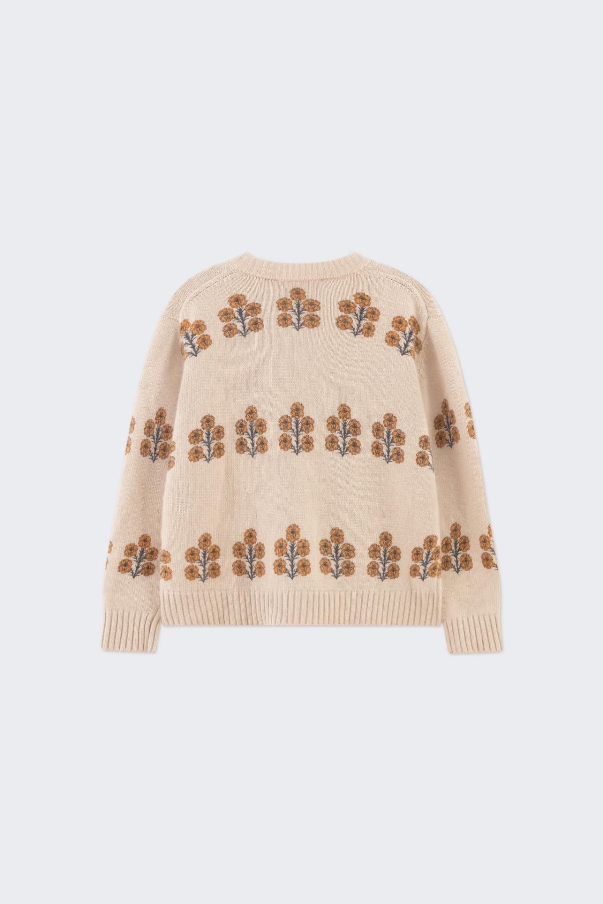 타이니코튼 플라워 패턴 니트 카디건 AW24-718M01 ONE COLOR - 상세 이미지 2
