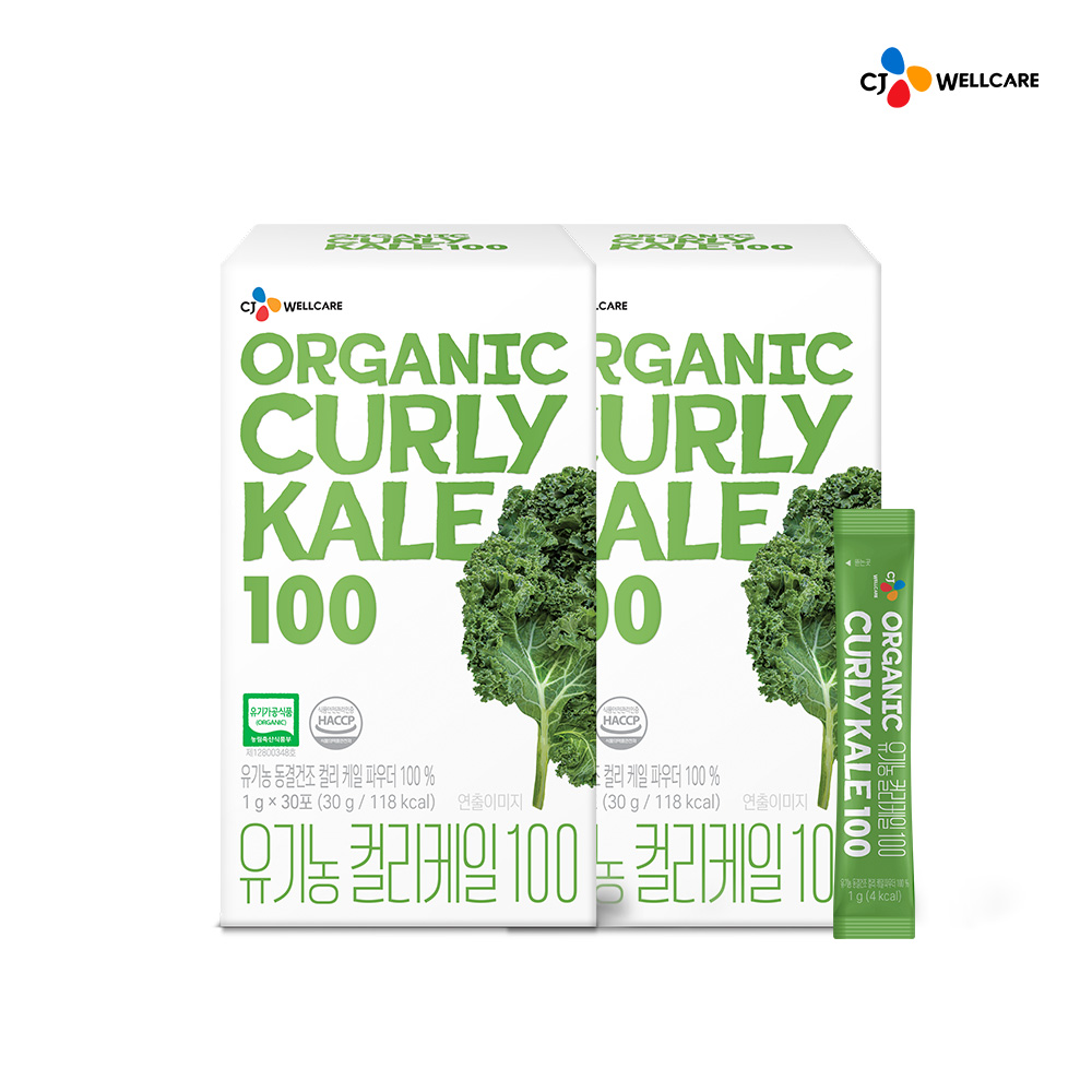 CJ웰케어 유기농 컬리케일 100 (1포당 1g) 30포, 2개