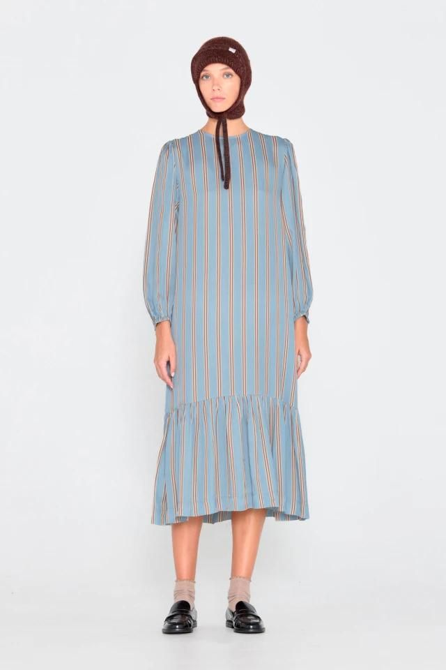 타이니코튼 스트라이프 미디 원피스 AW24-617P24 ONE COLOR - 상세 이미지 3