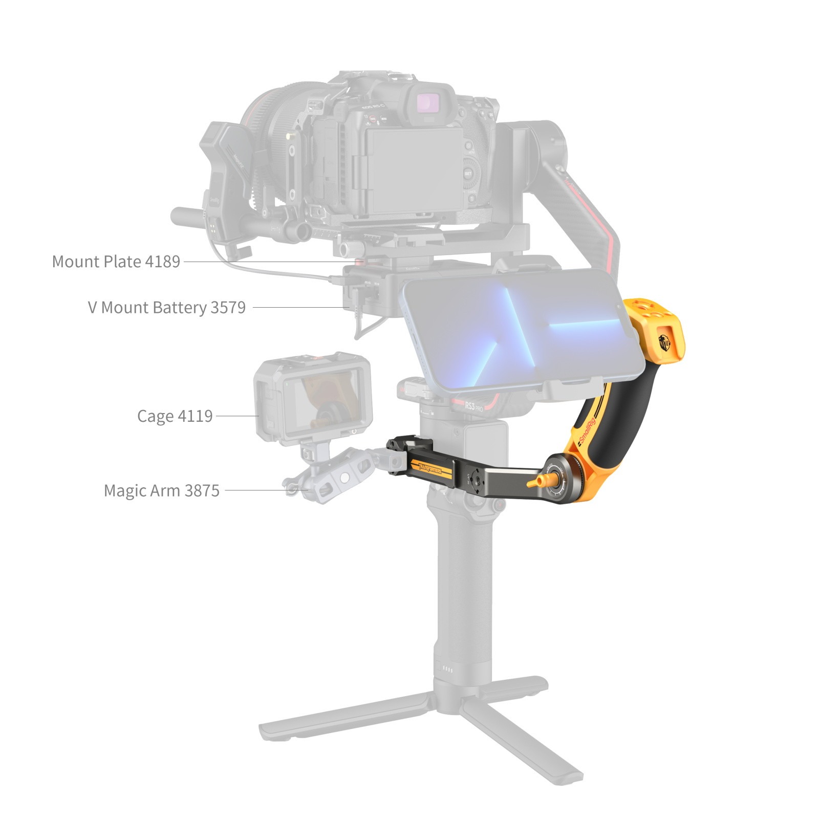 스몰리그 DJI RS/RS2/RS3/RS4 시리즈용 슬링 핸들 범블비 에디션 (5524) 이미지 7