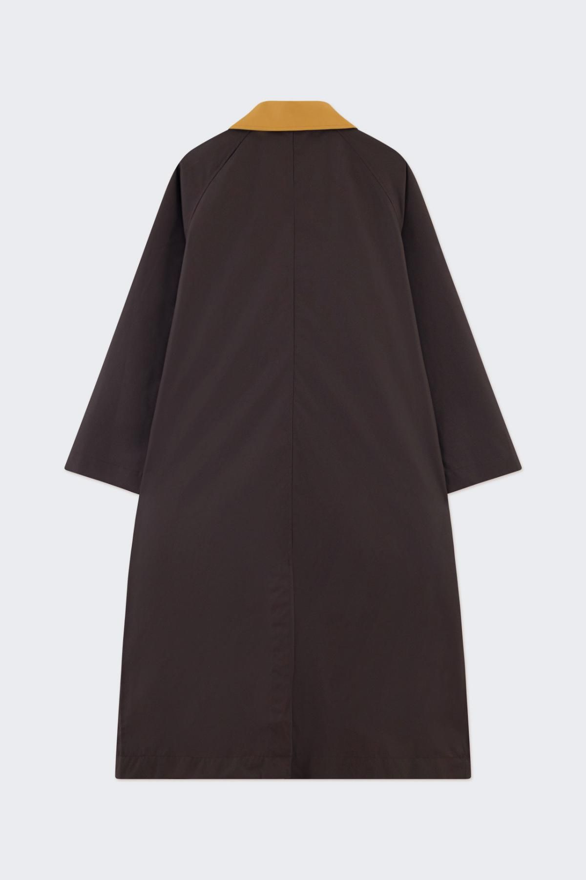 타이니코튼 컬러블록 테크니컬 롱 트렌치코트 AW24-682P04 CARBON - 상세 이미지 2