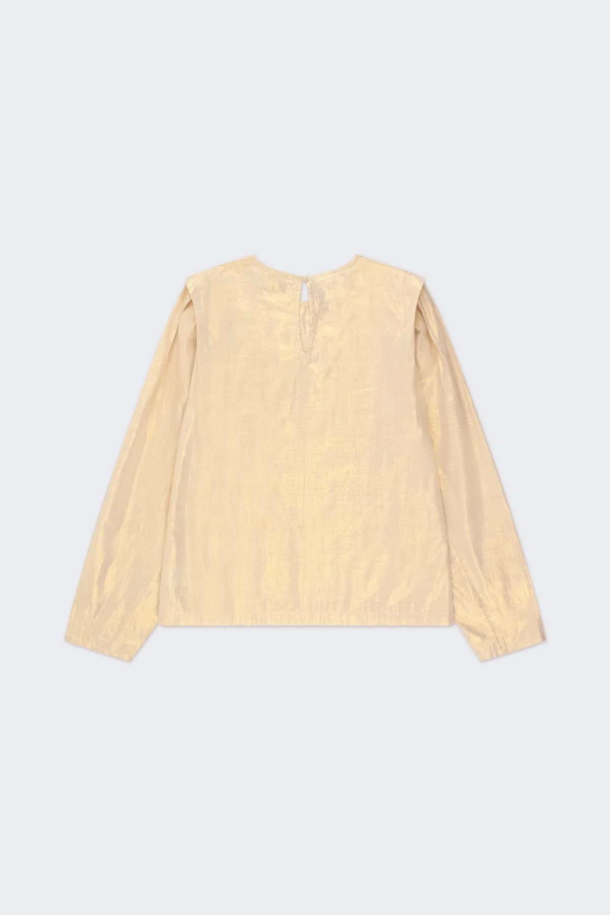 타이니코튼 플리츠 베이직 라운드넥 블라우스 AW24-602P66 ONE COLOR - 상세 이미지 2