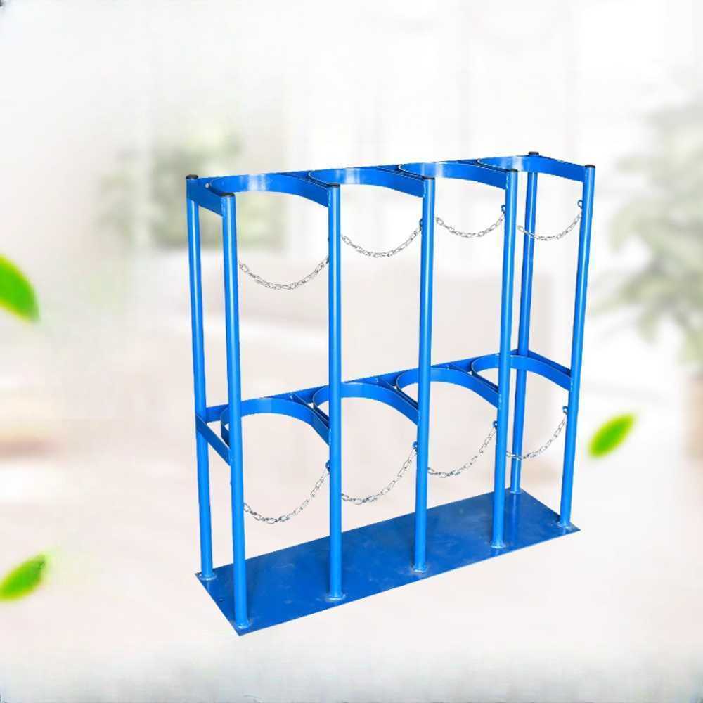 철제 가스통 거치대 이동식 LPG 실외 안전 받침대 8L 18cm 단일 병(블루) - 상세 이미지 2