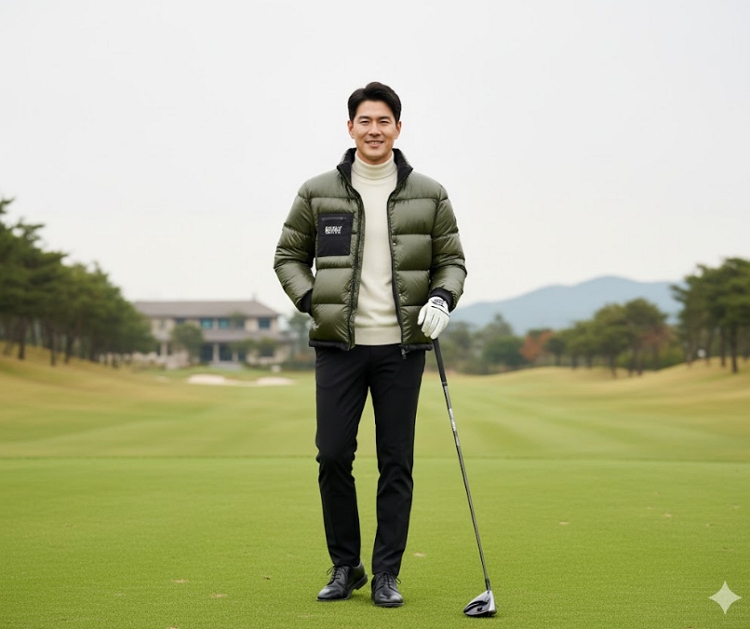 파리게이츠 남여공용 리버시블 유니섹스 양면성 골프웨어 다운 점퍼 자켓 이미지 6