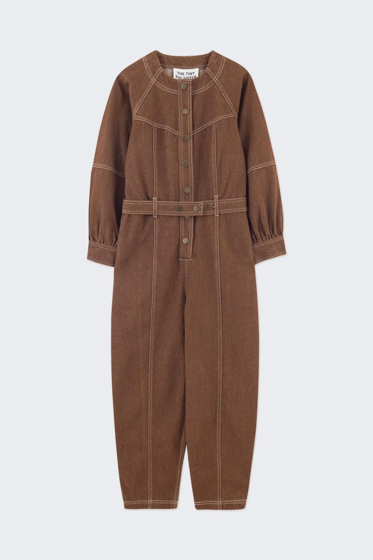 타이니코튼 유틸리티 브라운 점프수트 AW24-649M06 ONE COLOR - 메인 이미지