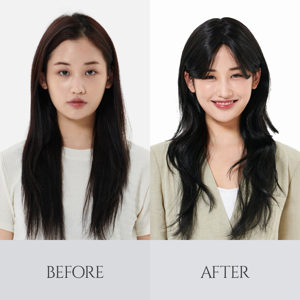 수제통가발 레이어드 웨이브펌 빈티지 사이드뱅 여자가발 프레야 이미지 8