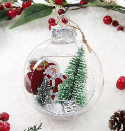 [트렌디프레소 협력사]데이슬롯 스노우 장식볼 12cm 산타선물 산타장식 트리꾸미기 크리스마스인테리어