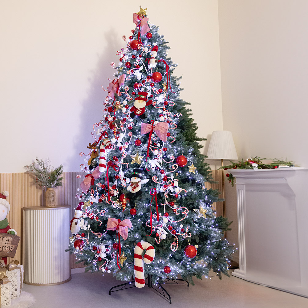 크리스마스 트리 나무 장식 풀세트 레드롤리볼노빌리티 250cm (단면) 성탄절 PE PVC 대형 소품 데코 꾸미기 - 상세 이미지 4