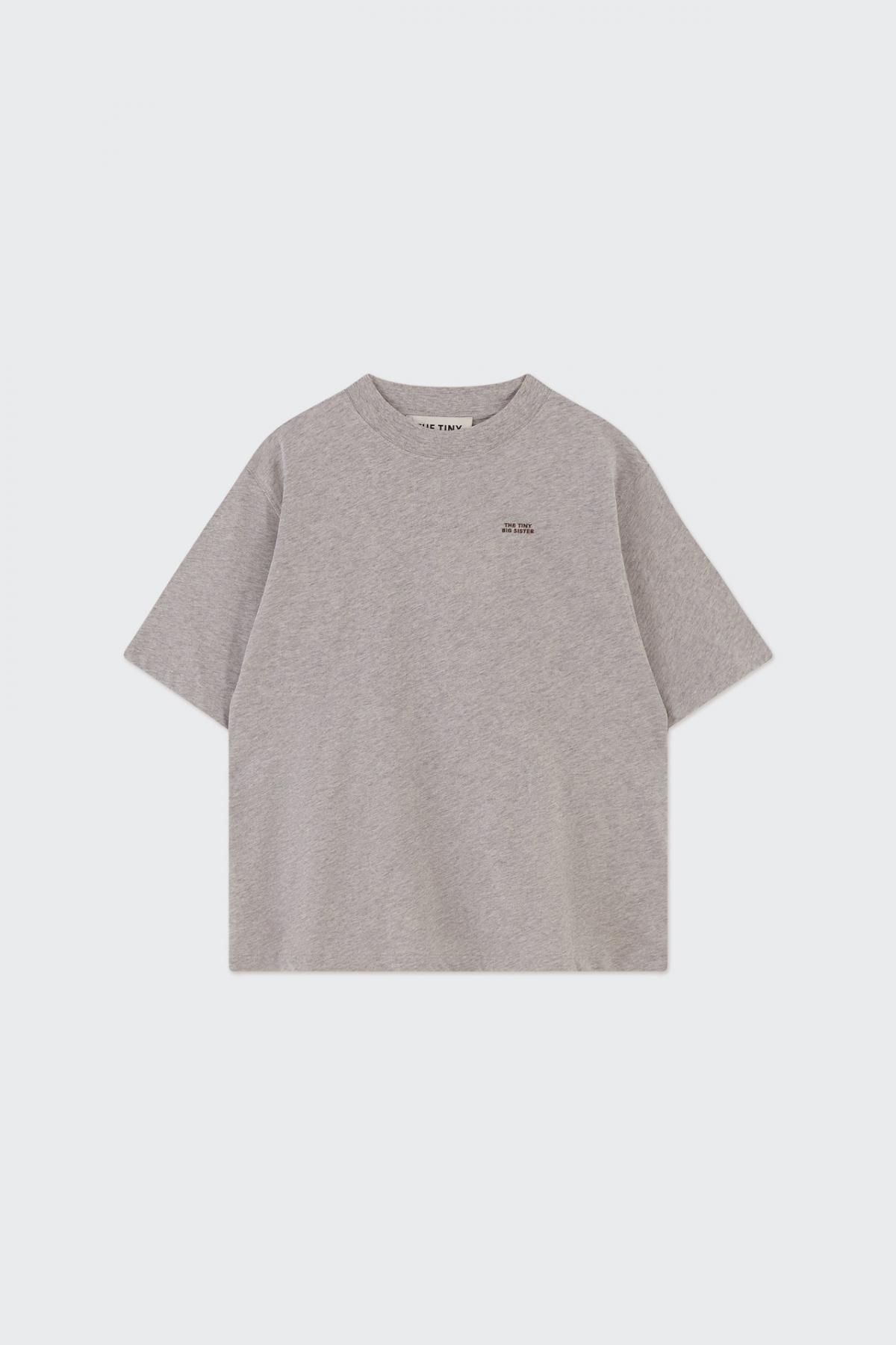 타이니코튼 미니멀 베이직 라운드넥 반팔 티셔츠 AW24-730M90 GRIS OSCURO - 상품 이미지