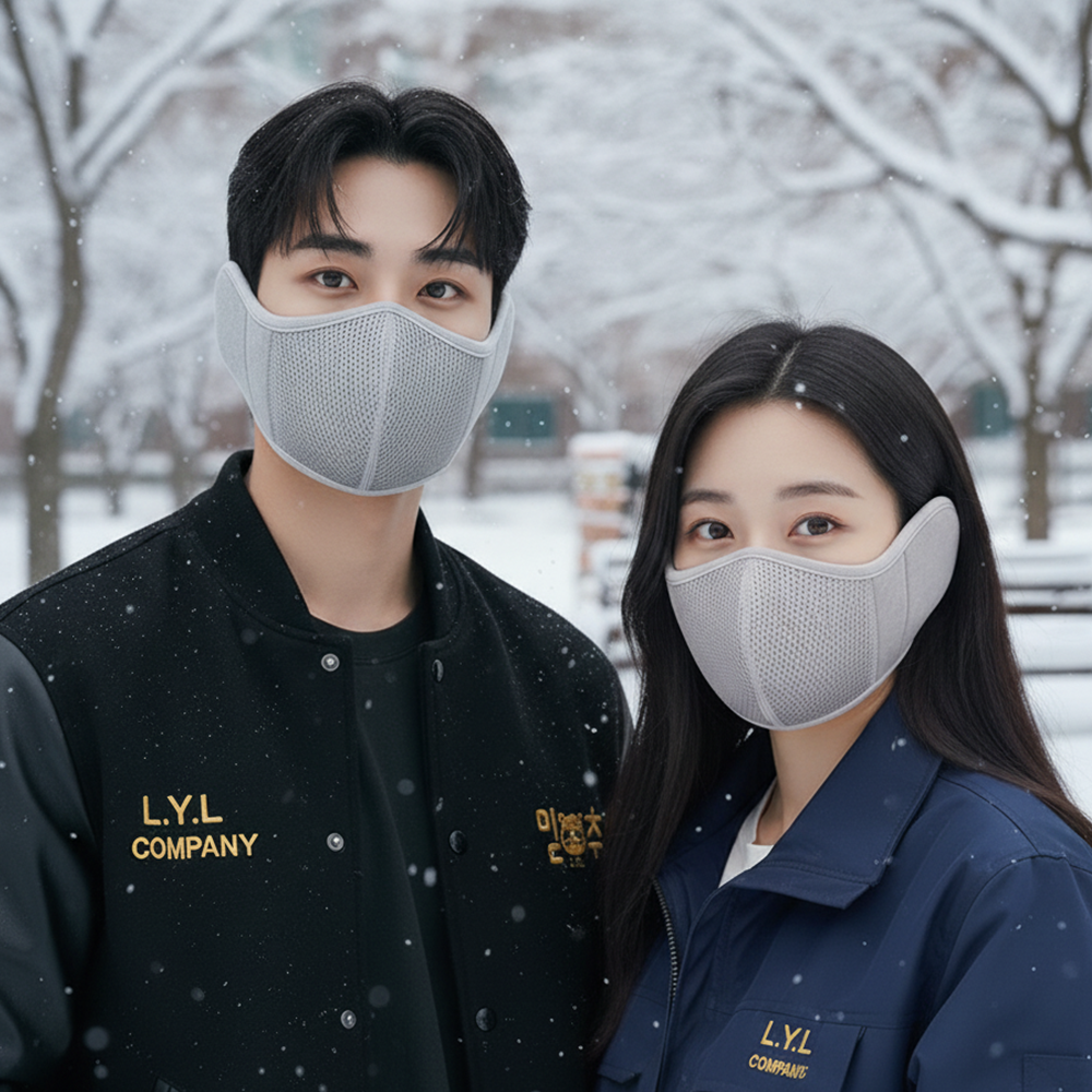 믿추 오토바이 골프 방한마스크 겨울용 귀마개마스크 러닝 자전거 등산 안면 기모 방풍형 - 상세 이미지 4