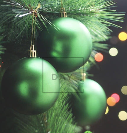 [트렌디프레소 협력사]데이슬롯 무광볼 그린 6p 8cm 트리꾸미기 크리스마스인테리어