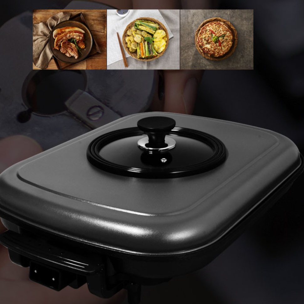 국산 대형 전기 후라이팬 업소용 전기 그릴 전기 구이 팬