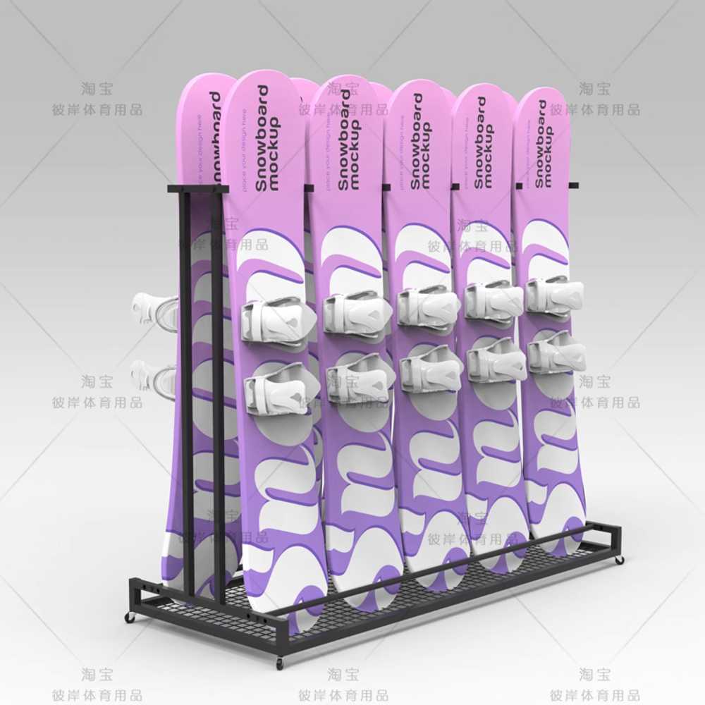 인테리어 스노우보드 거치대 전용 보관대 진열대 A형 + 발패드 8개 - 상세 이미지 4