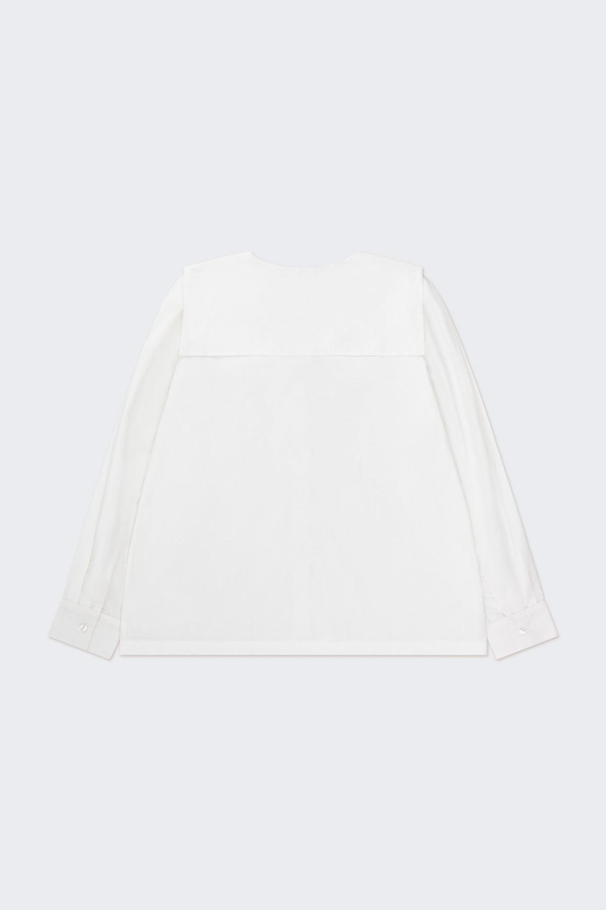 타이니코튼 플라워 레이스 화이트 블라우스 AW24-625101 ONE COLOR - 상세 이미지 2