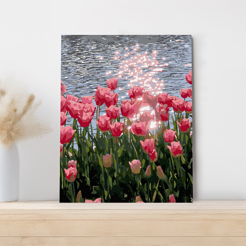 명화그리기 특대형 유화 그림 풍경화 감성 취미 그리기세트 DIY 창문의 해변 60x75