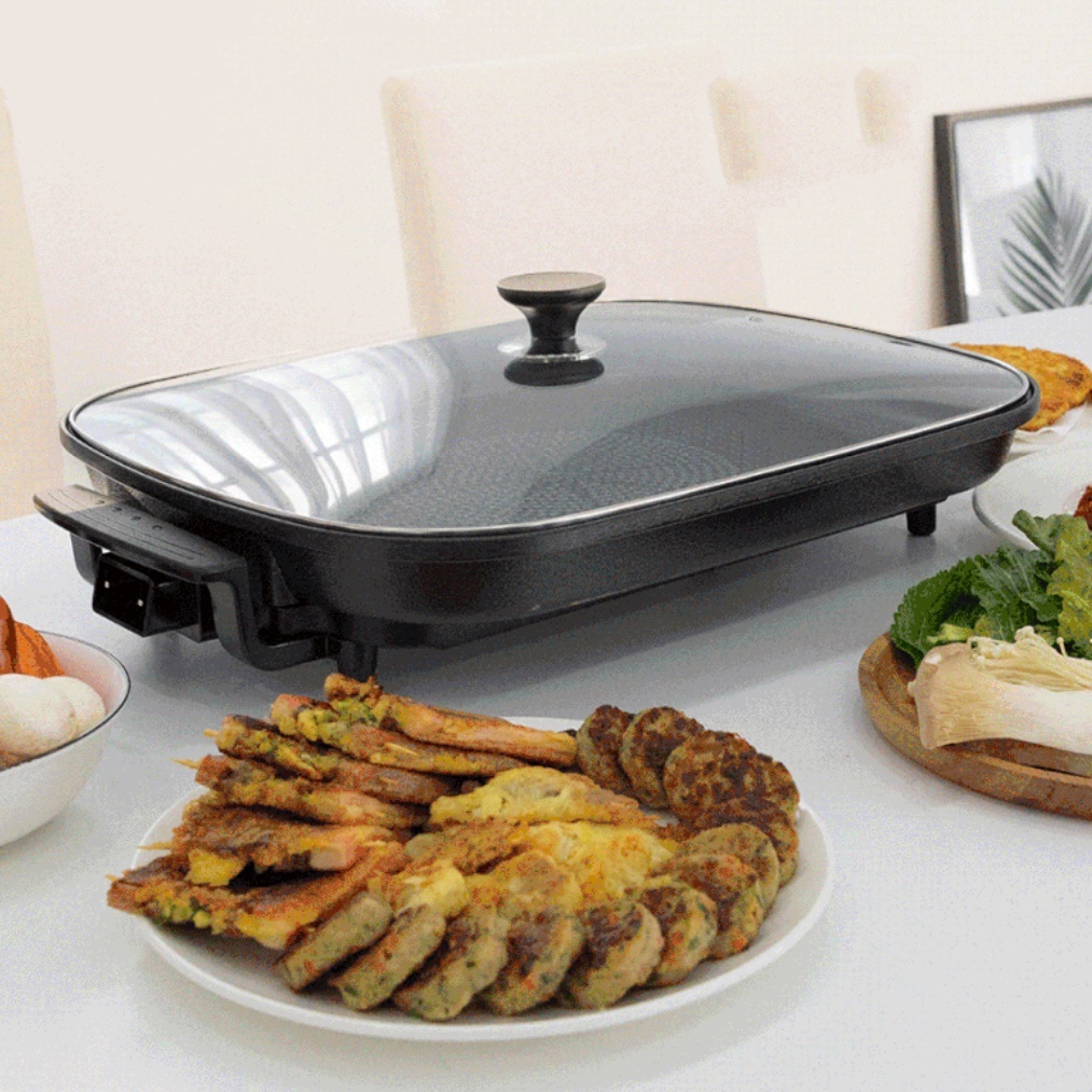 국산 전기 구이 팬 대형 전기 후라이팬 업소용 전기 그릴