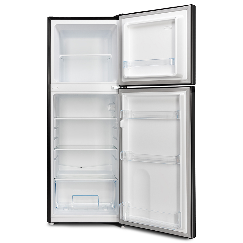 창홍 소형 미니 냉장고 2도어 원룸 가정용 블랙 138L