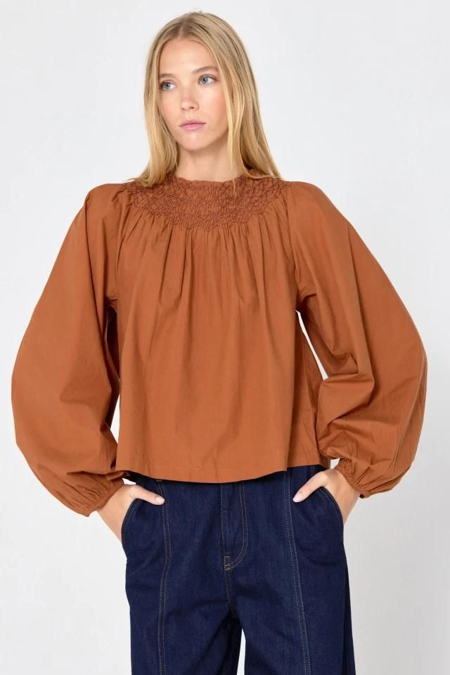 타이니코튼 스모크디테일 블라우스 AW24-619M06 ONE COLOR - 상세 이미지 3