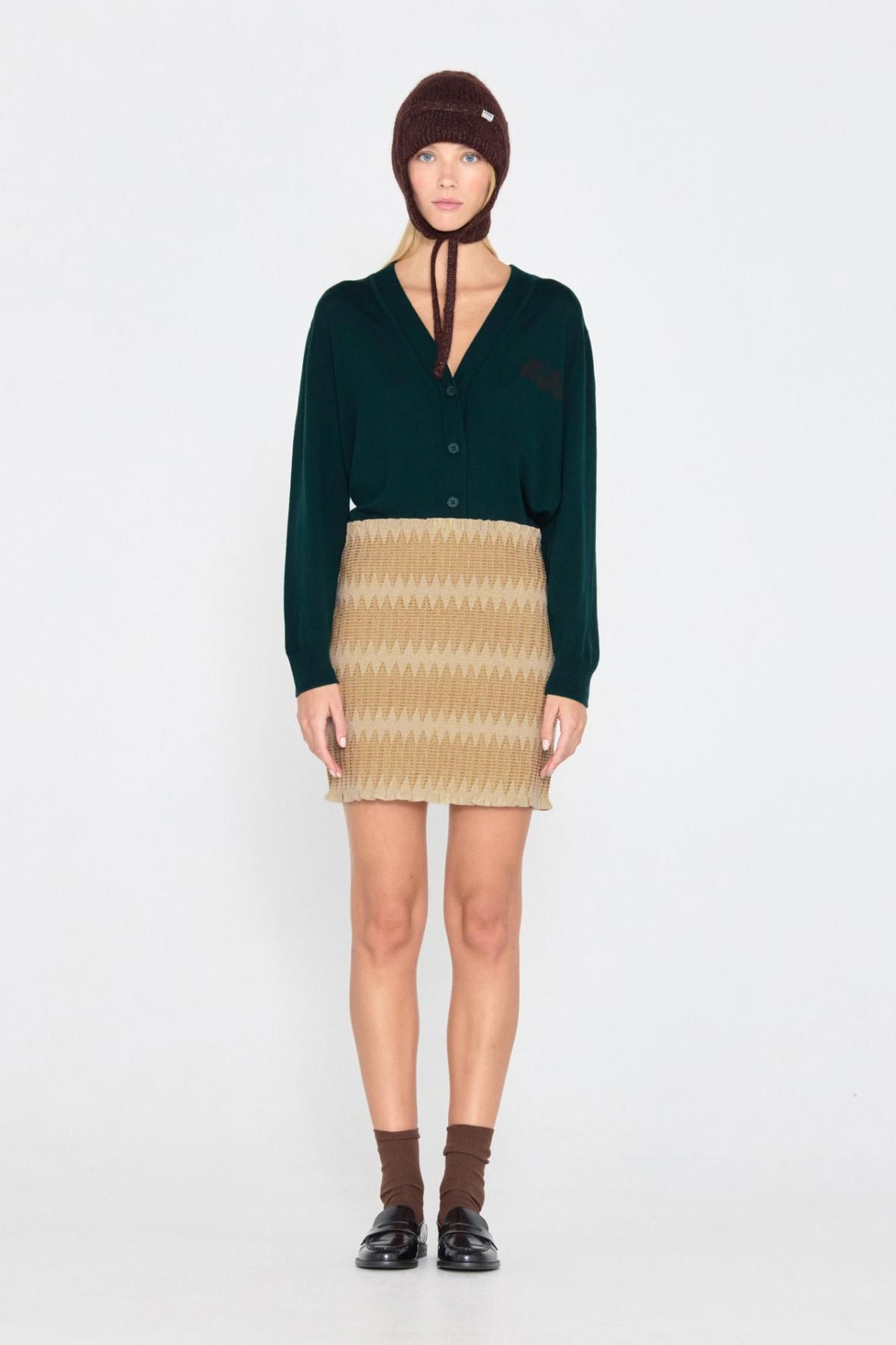 타이니코튼 트렌디 패턴 미니 스커트 Falda corta AW24-603P66 ONE COLOR - 상세 이미지 4