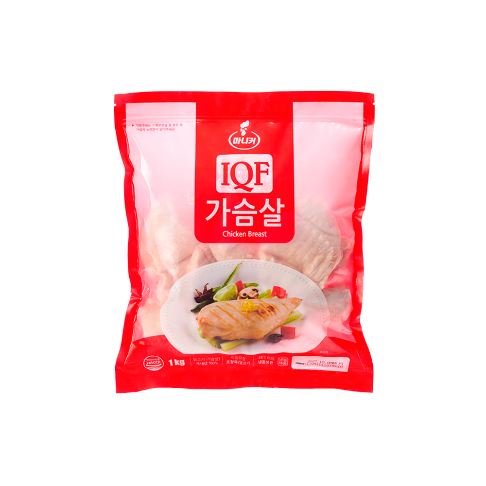 마니커 국내산 IQF 닭가슴살 냉동 1kg - 상품 이미지