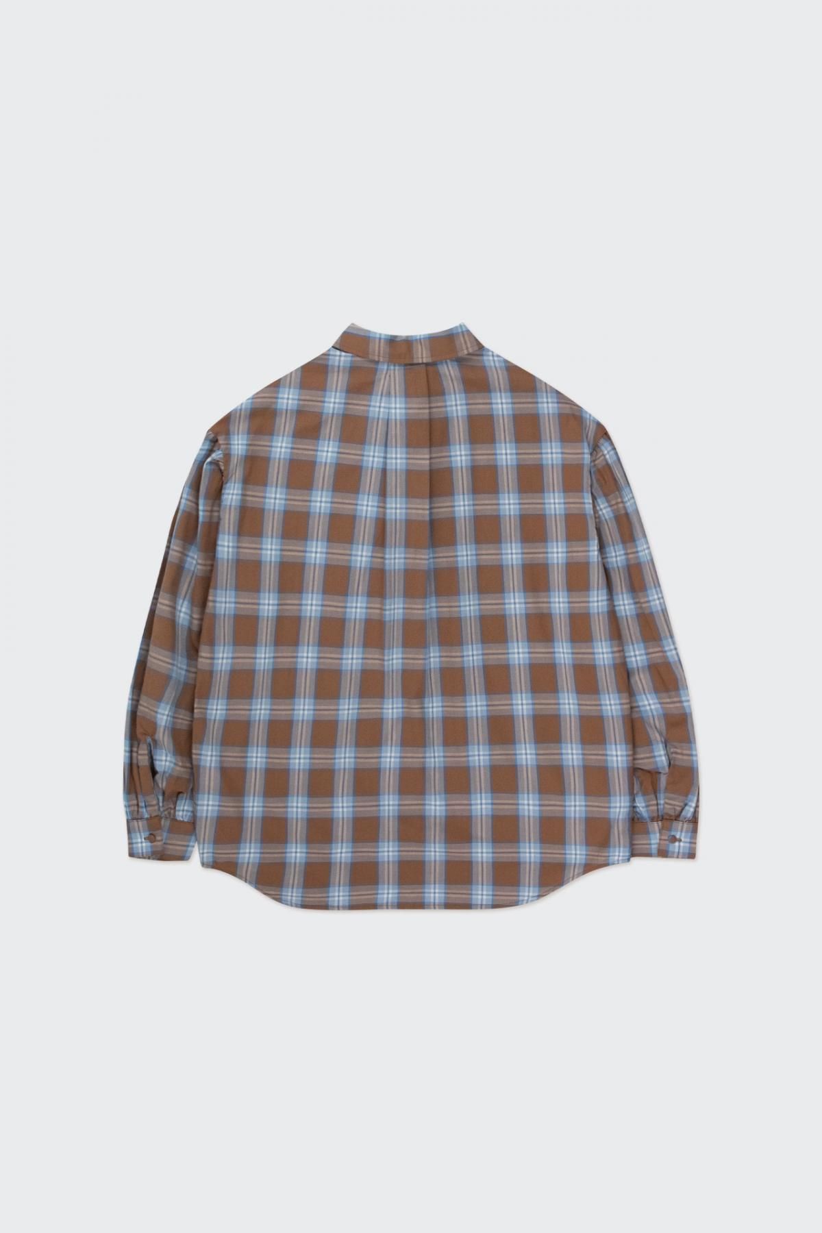 타이니코튼 체크패턴 오버핏 긴팔 셔츠 AW24-723M06 ONE COLOR - 상세 이미지 2