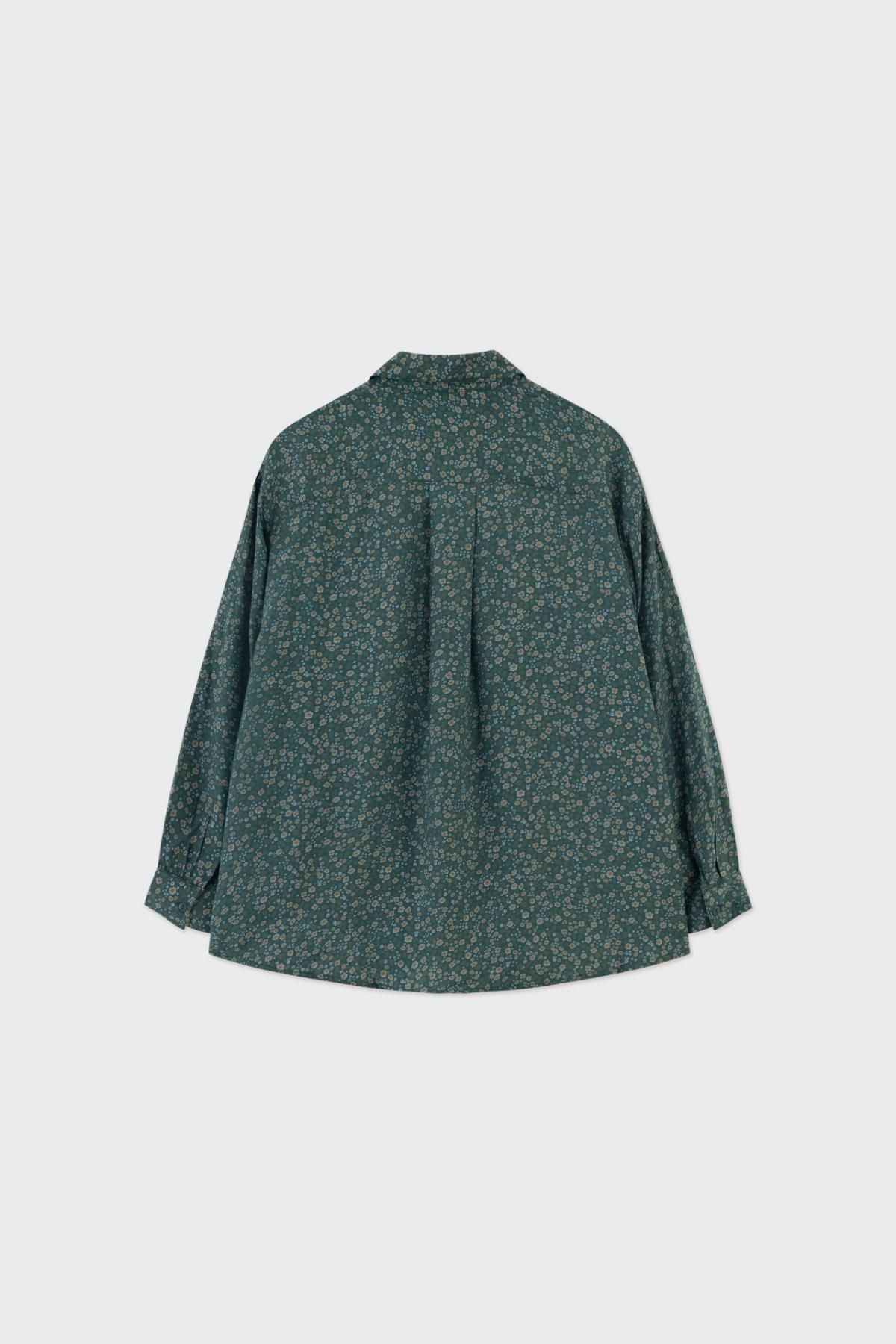 타이니코튼 플라워패턴 오버핏 긴팔 셔츠 AW24-612M22 ONE COLOR - 상세 이미지 2