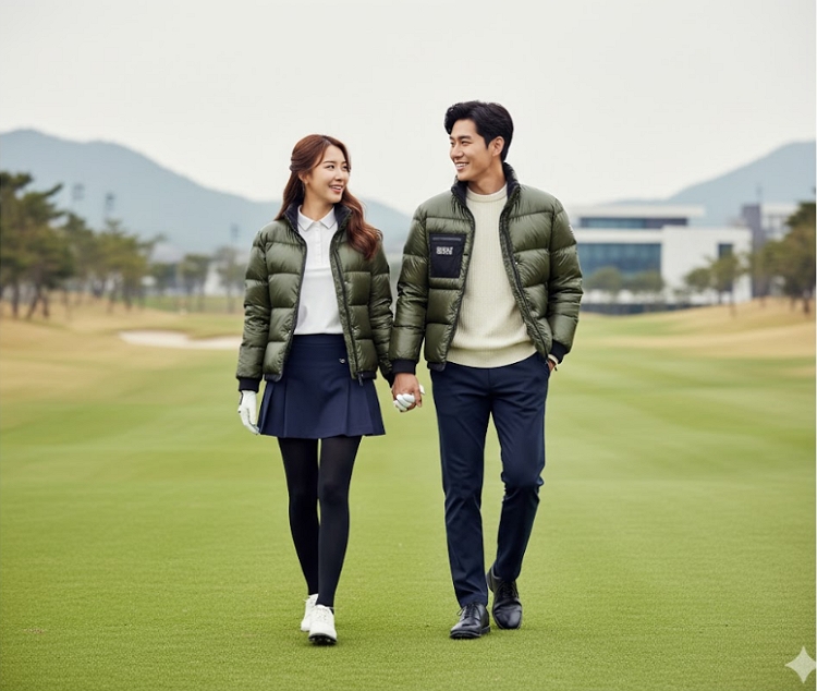 파리게이츠 남여공용 리버시블 유니섹스 양면성 골프웨어 다운 점퍼 자켓 - 상세 이미지 2