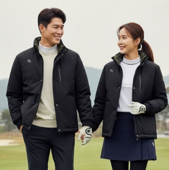 파리게이츠 남여공용 리버시블 유니섹스 양면성 골프웨어 다운 점퍼 자켓 - 상품 이미지