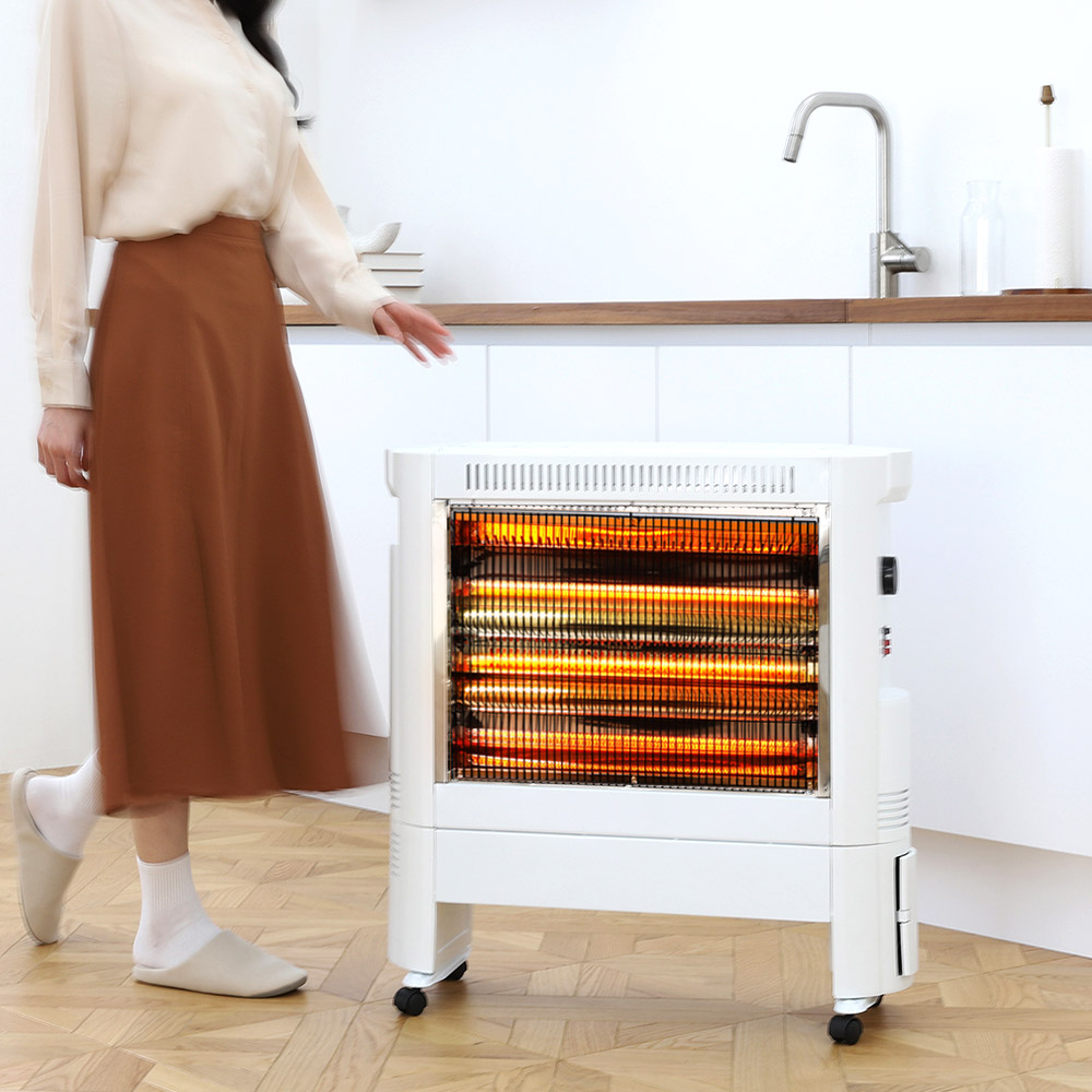 신일 전기히터 카본난로 대형 업소용 사무실 가정용 온열기 전기스토브 난방기 3단 화이트