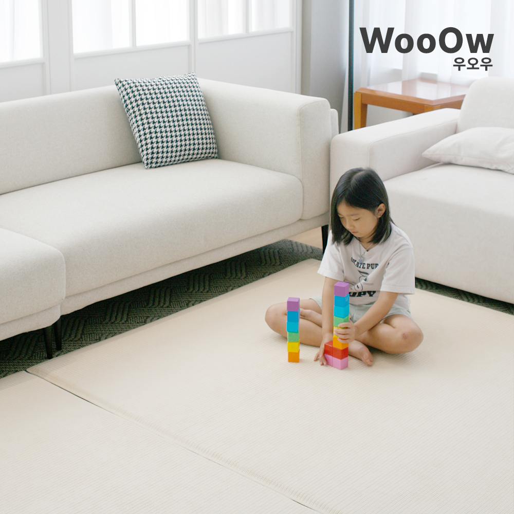 [리뷰8천P]말랑PU 논슬립 놀이방 매트 140x180cm/층간소음 거실 복도 유아 바닥 - 상품 이미지