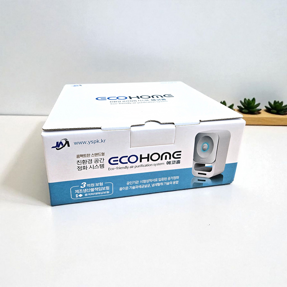 에코홈 필터없는 공기청정기 음이온 플라즈마 공기살균기 냄새제거 초미세먼지 꽃가루 비염관리