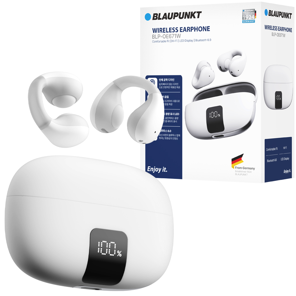 블라우풍트 귀걸이형 귀찌 블루투스 이어폰 오픈형 골전도 스포츠 러닝 이어클립 제품 이미지