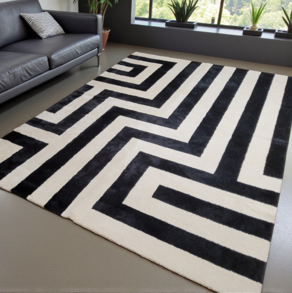 홈집합 고급 러그 먼지없는 워셔블 프리미엄 거실카페트 메이즈, 140x200cm