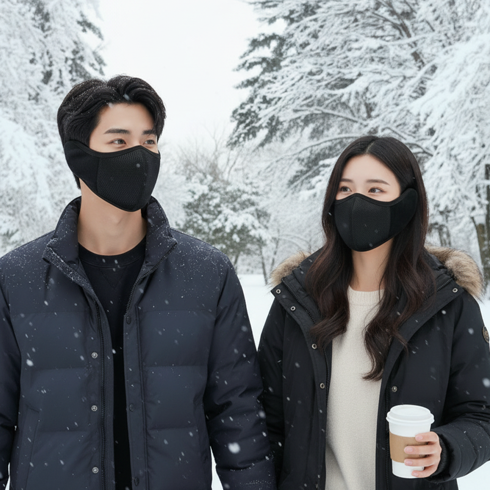 믿추 오토바이 골프 방한마스크 겨울용 귀마개마스크 러닝 자전거 등산 안면 기모 방풍형 이미지 8