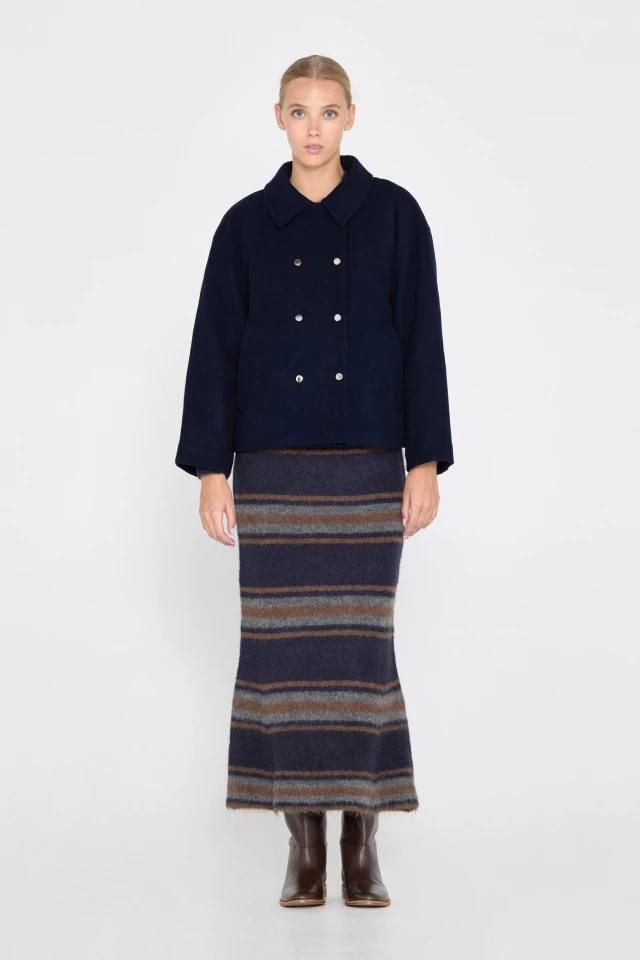 타이니코튼 미니멀 더블버튼 숏 코트 AW24-666107 ONE COLOR - 상세 이미지 4