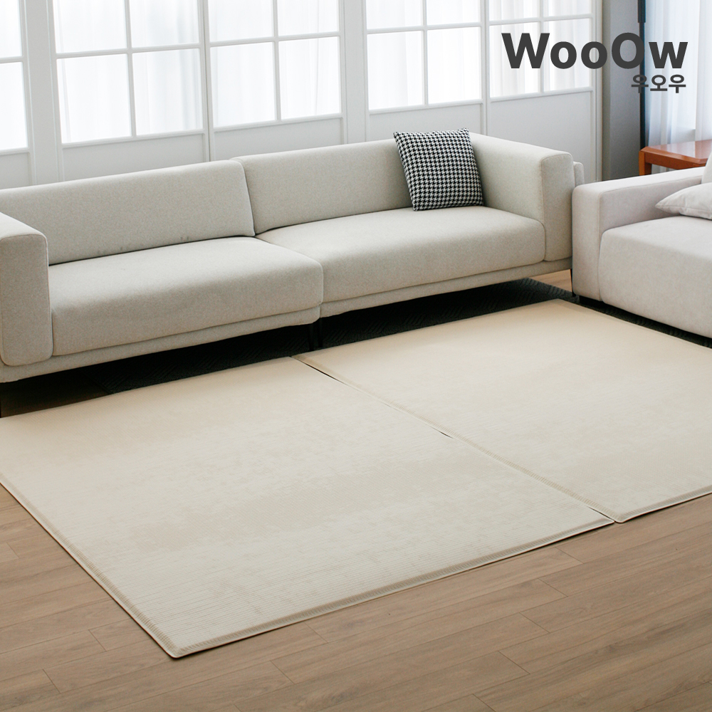 [리뷰8천P]말랑PU 논슬립 놀이방 매트 140x180cm/층간소음 거실 복도 유아 바닥 - 상세 이미지 4