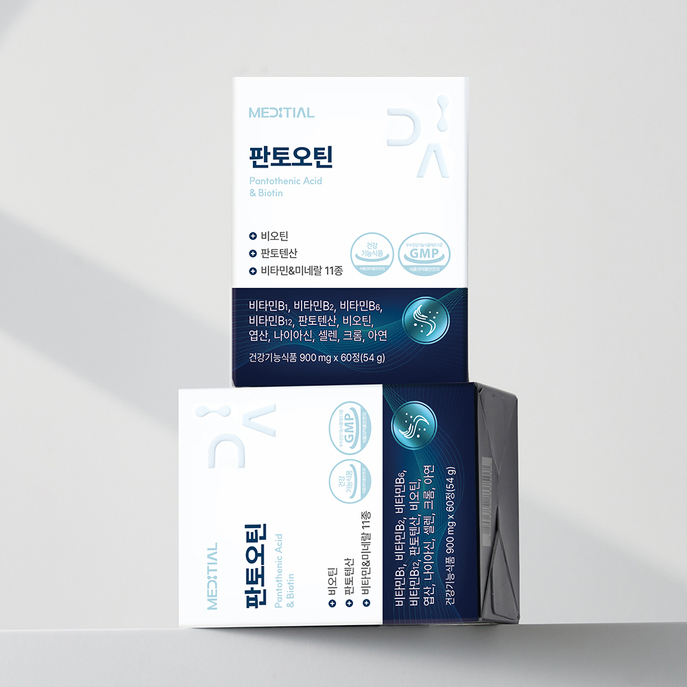 메디셜 판토오틴 스피루리나 비타민B7 셀렌 두타 검은콩 비오틴영양제 60정, 8개 - 상세 이미지 2