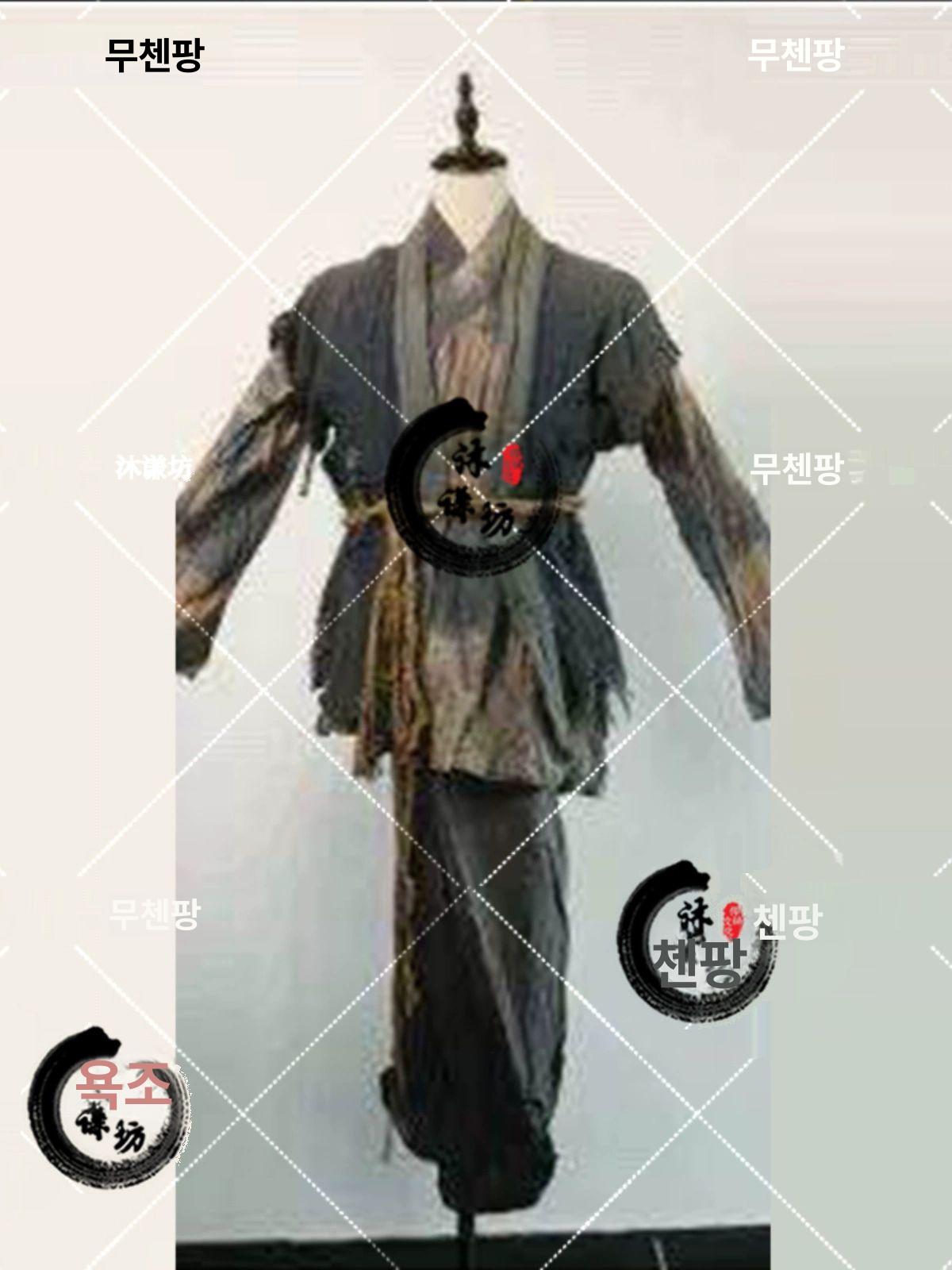 조선 시대 의상 연극 노비 농민 서민 코스튬 복장 분장 무대 스타일 8 프리 사이즈 - 상세 이미지 3