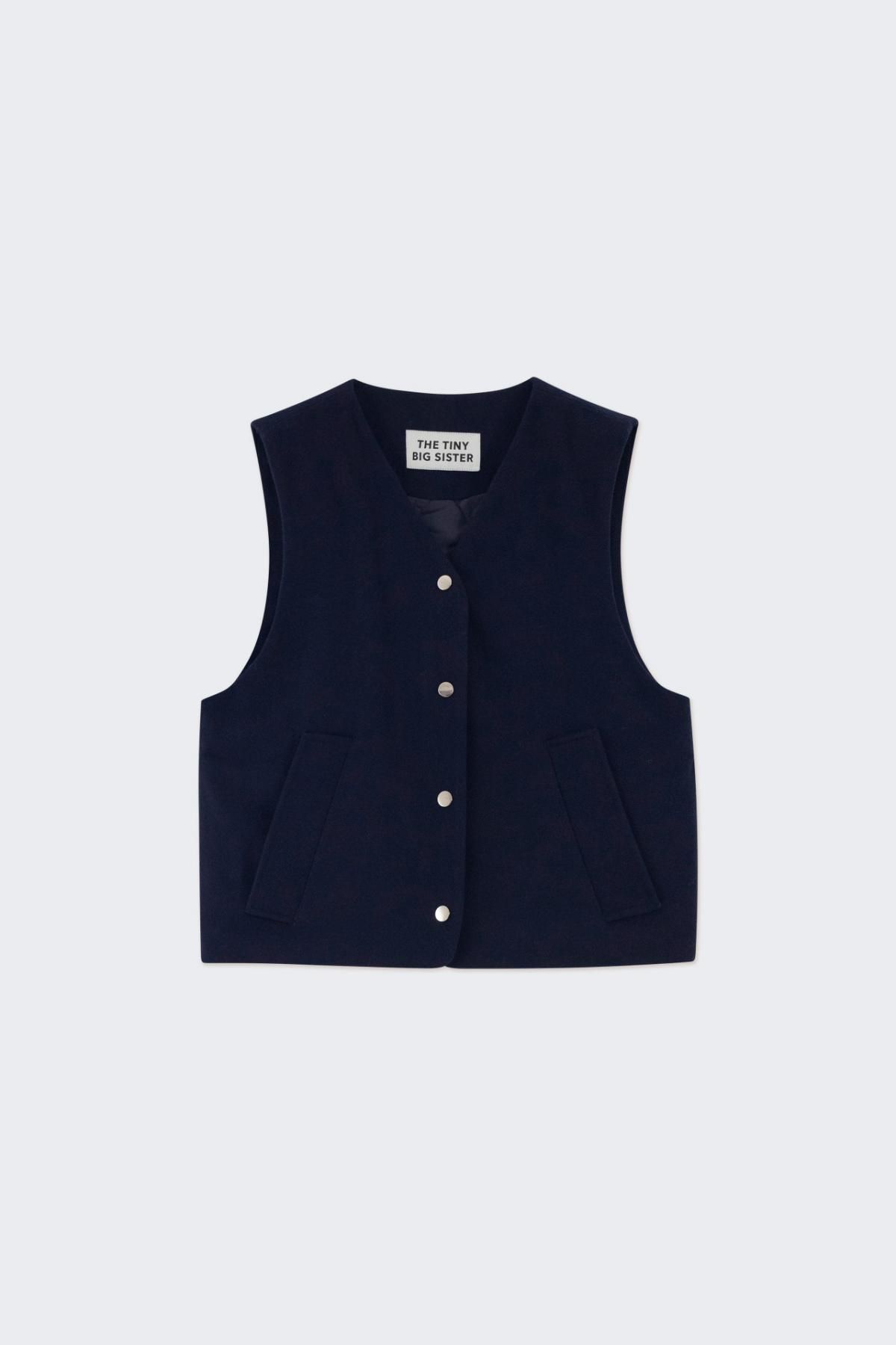 타이니코튼 베이직 울 니트 베스트 AW24-667107 ONE COLOR - 상품 이미지