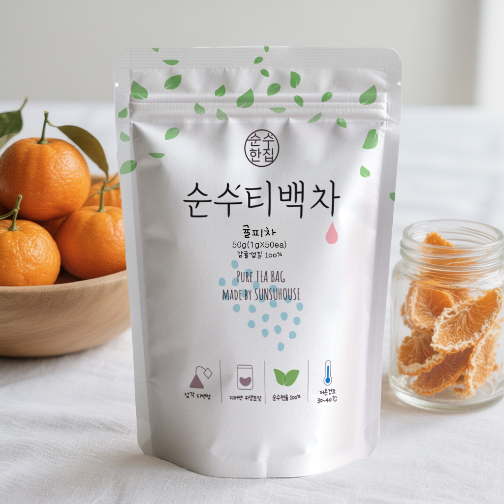 순수한집 제주 귤피차 감귤껍질차 진피차 티백 50개입 이미지 3