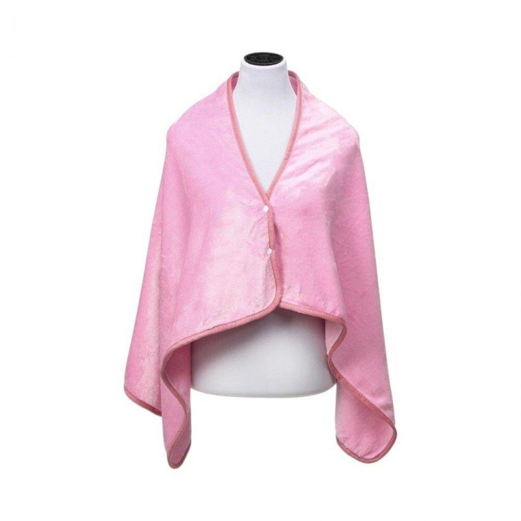 (70x130cm 45 똑딱이 핑크) 망토블랭킷 - 상품 이미지