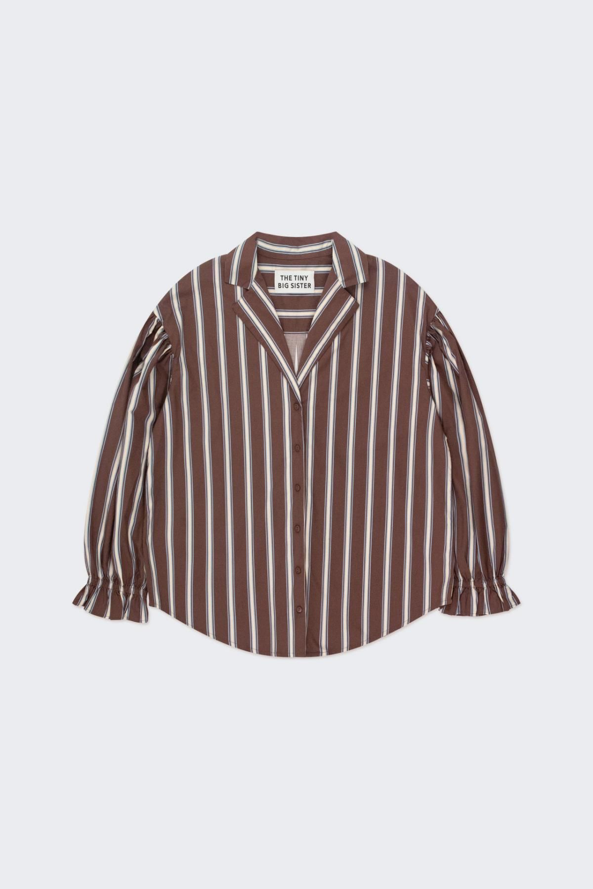 타이니코튼 스트라이프 클래식 루즈핏 긴팔 셔츠 AW24-630K22 ONE COLOR - 메인 이미지