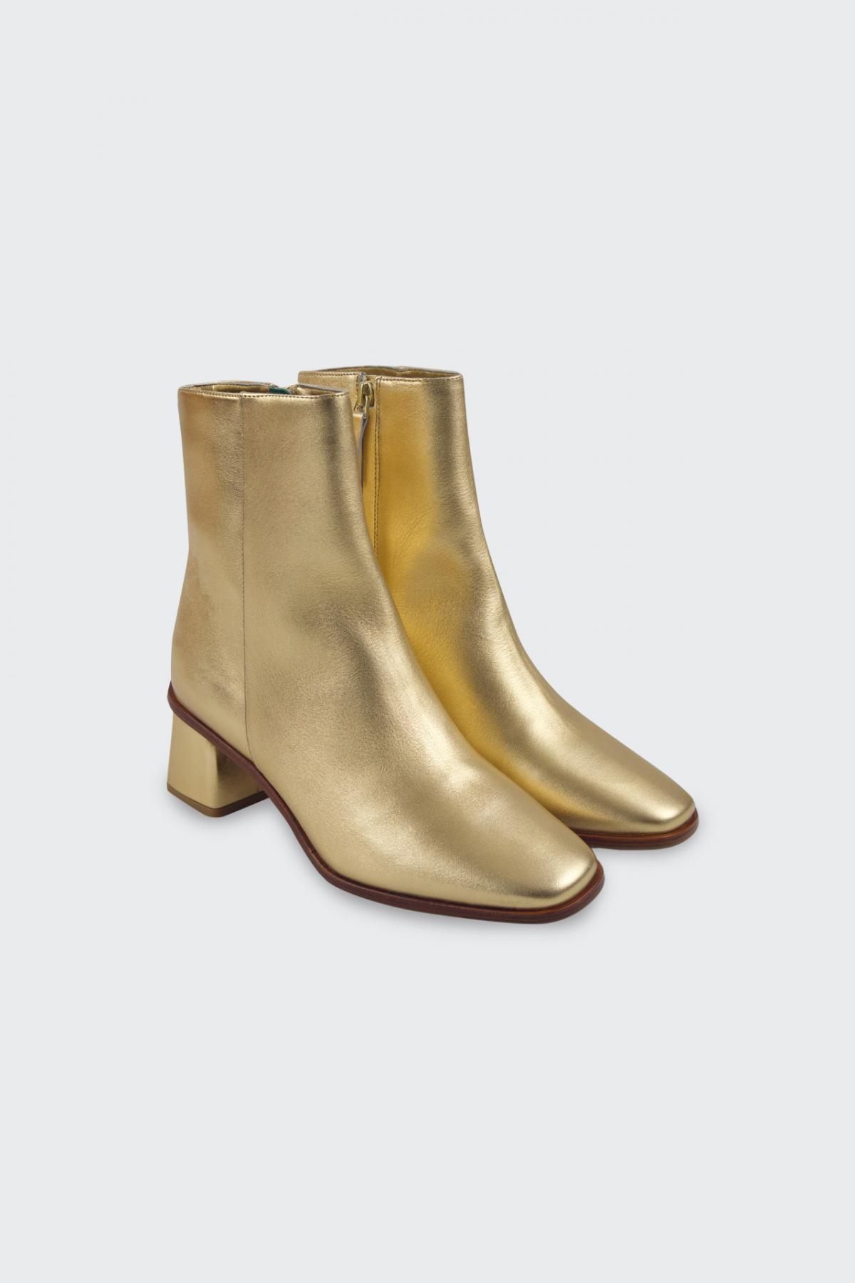 타이니코튼 메탈릭 골드 레더 앵클부츠 AW24-762P66 DORADO - 상세 이미지 3